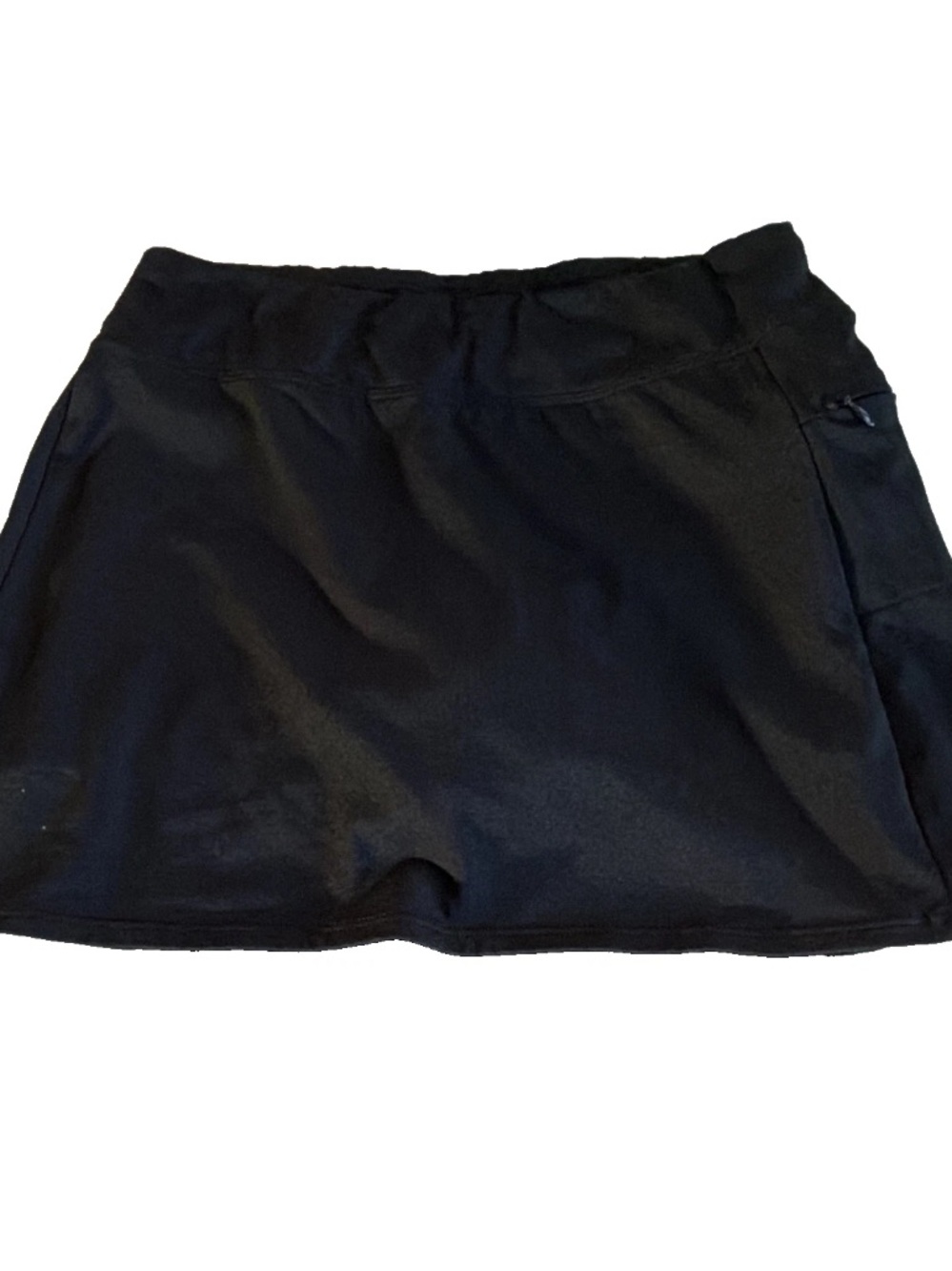 Athleta Women's XS Black Pull-On Athletic Skort Zipped Pocket Stretch Activewear
